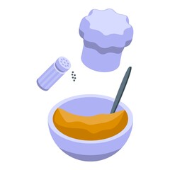 Food preparing icon isometric vector. Order delivery. Online pizza