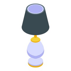 Furniture lamp icon isometric vector. Home floor. Light decor