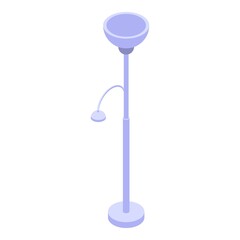 Lampshade stand icon isometric vector. Interior lamp. Floor light