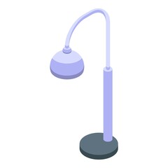 Decor lamp icon isometric vector. Stand furniture. Home light