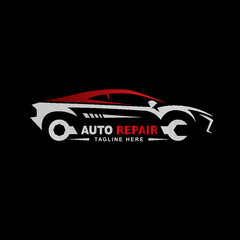 Car automotive repair logo vector illustration