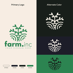 elegant organic natural logo concept