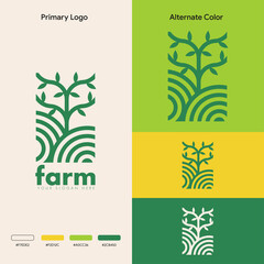 elegant organic natural logo concept