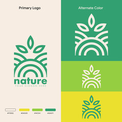 Fototapeta na wymiar elegant organic natural logo concept