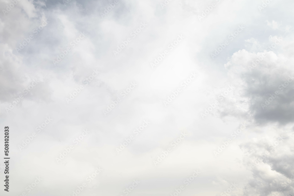 Wall mural cloudscape scenery, overcast weather above dull sky. rainy clouds floating in the air with natural l