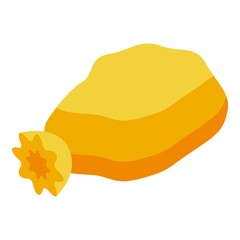 Bag icon isometric vector. Garbage bin. Plastic waste