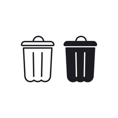 Bin icon vector. trash can icon vector.