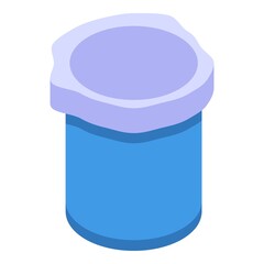 Trash bin icon isometric vector. Bag pack. Rubbish plastic