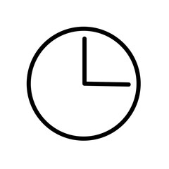 Zegar - prosta ikona wektorowa - obrazy, fototapety, plakaty