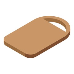 New wooden board icon isometric vector. Food tray. Cooking table