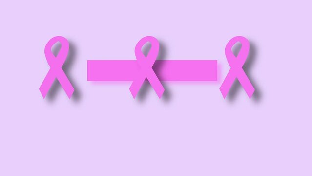 Breast cancer awareness month pink ribbon animation 