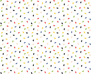 Seamless Pattern Colorful Semicircles, Confetti Style. Vector illustration