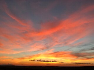 sunset in the sky
