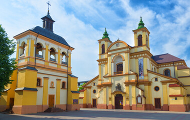 Fototapeta na wymiar IVANO-FRANKOVSK, UKRAINE - JULY 15, 2014 : Church of the Virgin Mary and Art Museum