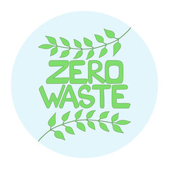 zero waste logo cool design template for eco products. vector illustration isolated