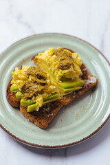 Toast bread avocado