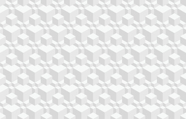 Abstract 3d geometric seamless pattern. Isometric optical illusion modern background.