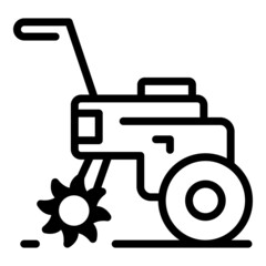 Garden cultivator icon outline vector. Combine equipment. Garden farmer