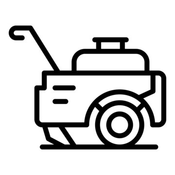 black line art compactor machine clip art preview