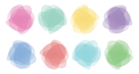 set of simple watercolor banners on white background - vector design elements