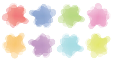 set of simple watercolor banners on white background - vector design elements