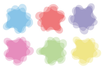 set of simple watercolor banners on white background - vector design elements