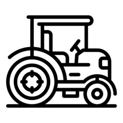 Tractor icon outline vector. Farm machine. Harvest equipment