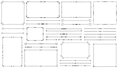 vector illustration of gray colored frame banners on white background