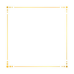 vector illustration of  gold colored frame banner on white background	