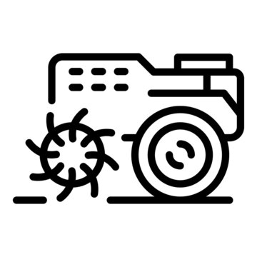 recommend clip art: Grass cultivator icon outline vector. Farm machine. Agriculture equipment