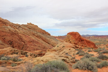valley state country red and yellow mountains and sand in the valley of fire
