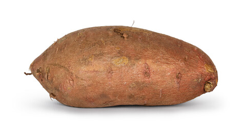 Raw sweet patato, isolated on a white background.