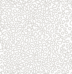Seamless Pattern of outlined abstract organic shapes design. Abstract seamless pattern with circles textures. Vector print in pastel colors. Vector illustration
