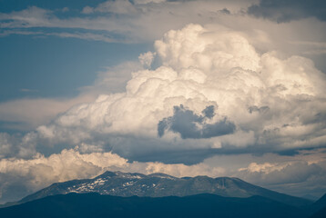 cumulonimbus cloud over the Pyrenees mountain