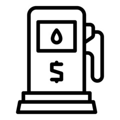 Finance income station icon outline vector. Money work. Freedom money
