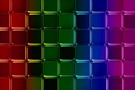 Abstract rainbow background with colorful cubes