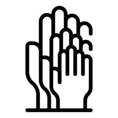 Keep hand grow icon outline vector. Mind health. Relax healing