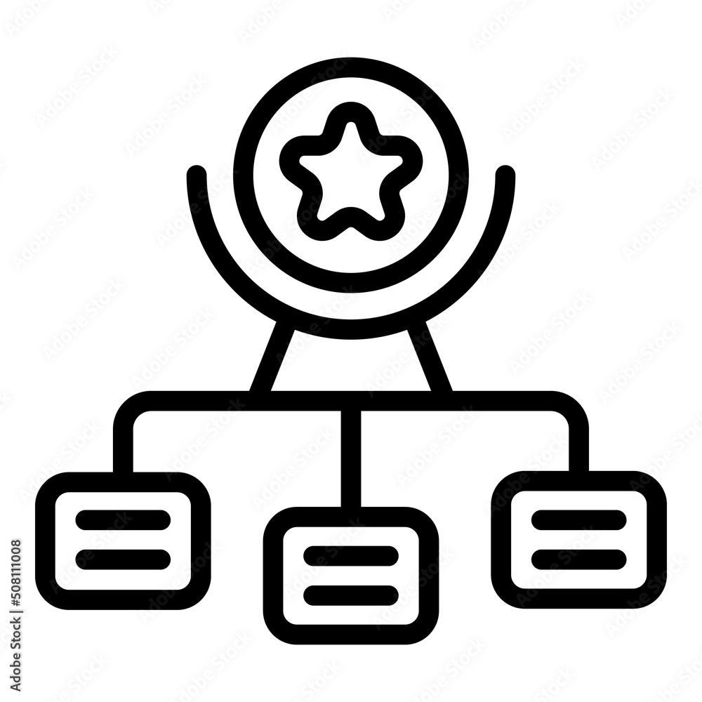 Poster skill up scheme icon outline vector. training level. goal career