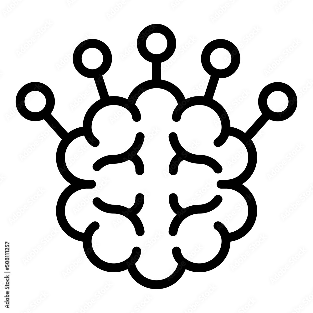 Poster brain target icon outline vector. career professional. capacity learn