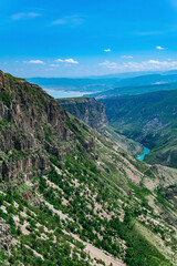 Fototapeta premium mountain landscape, view of the canyon of the Sulak river in Dagestan