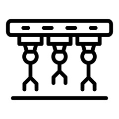 Robot hand line icon outline vector. Integrity mission. Company focus