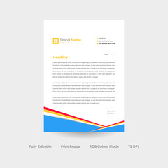 Colorful letterhead template design