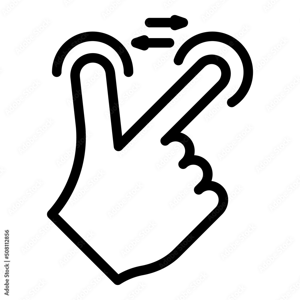 Poster slide touch icon outline vector. app hand. click smart