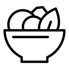 Food bowl icon outline vector. Metabolic diet. Energy nutrition