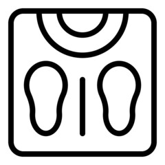 Body scales icon outline vector. Metabolic nutrition. Chemical obesity