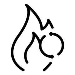 Metabolic fire icon outline vector. Chemical energy. Diet system