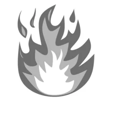 Foto auf Acrylglas fire symbol icon vector illustration © Vector stock