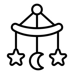 Crib toy icon outline vector. Kid care. Baby infant