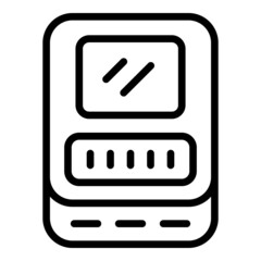 Solar energy powerbank icon outline vector. Charge battery. Electric accumulator