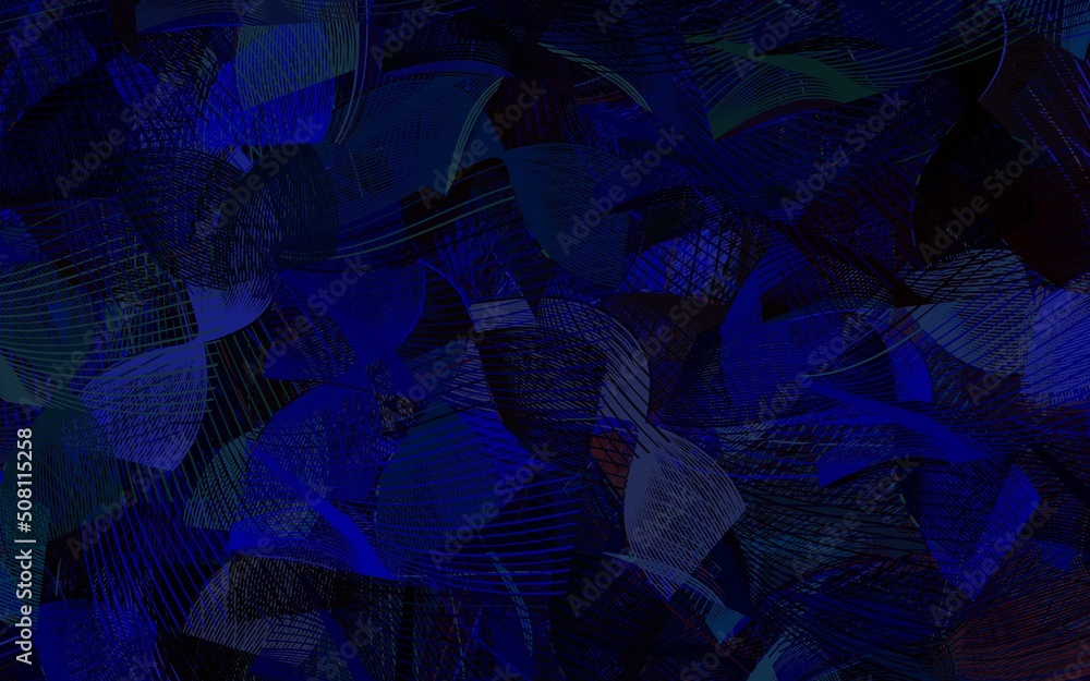 Poster light blue, red vector pattern with random forms.